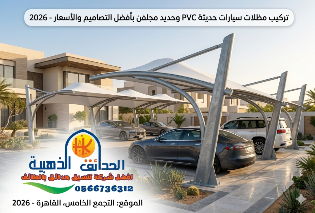 مظلات سيارات حديثة PVC